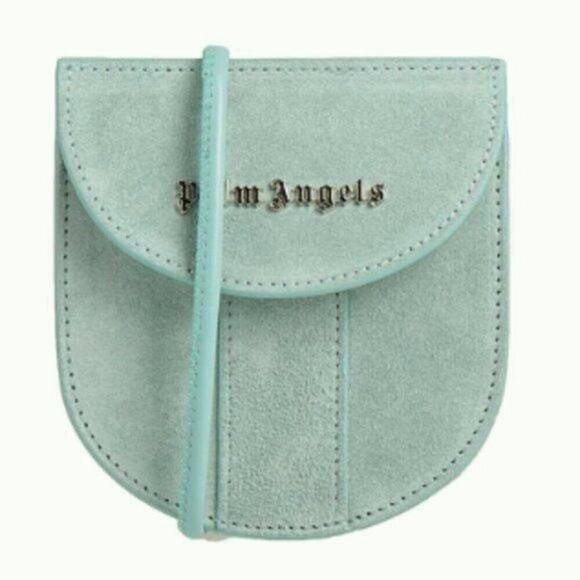 Palm Angles small suede cross body bag turquoise - Picture 1 of 9